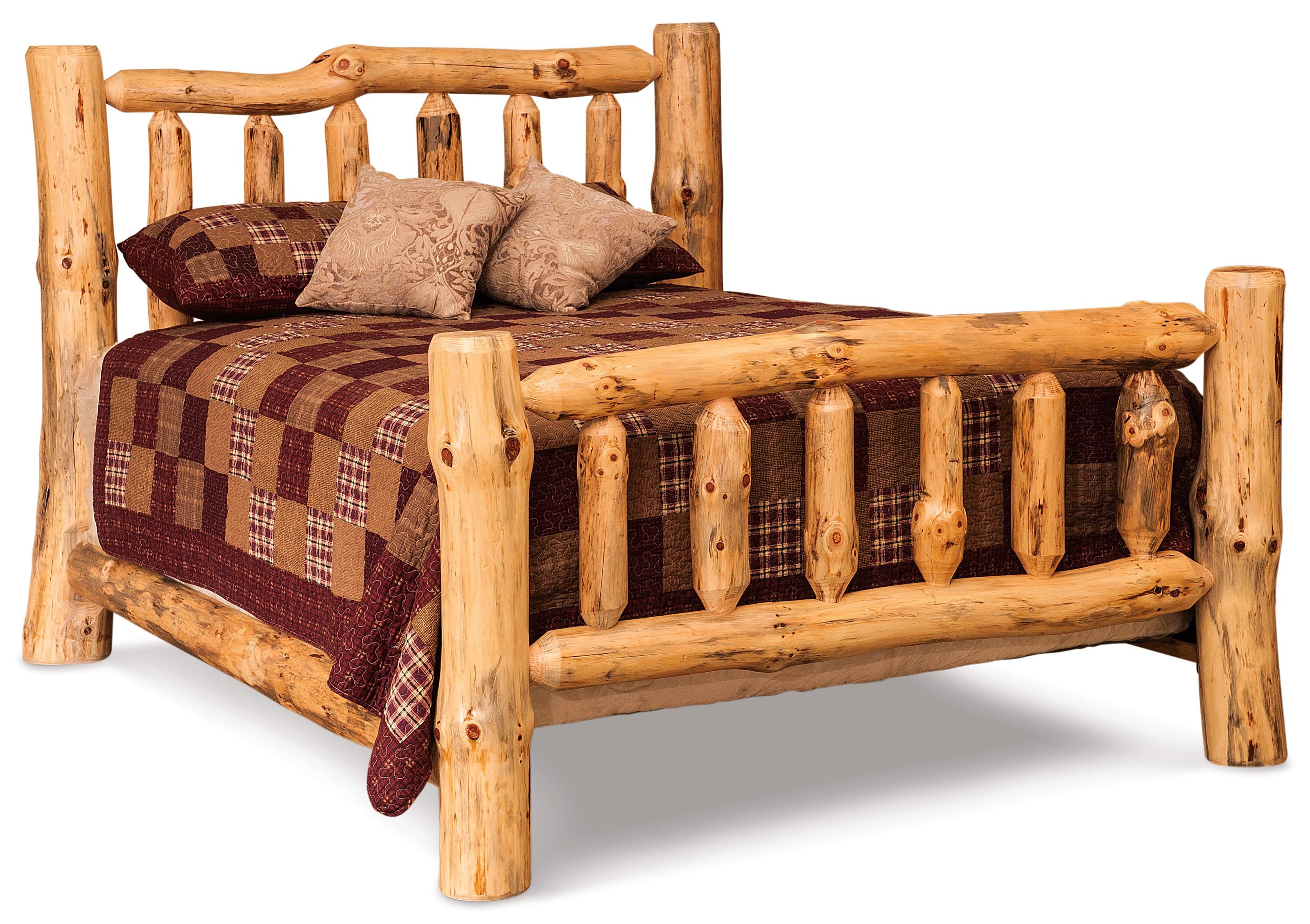 Fireside Log Furniture Log Bedroom B103RP Queen Log Bed Wayside